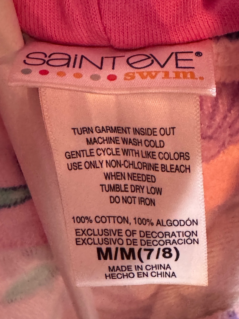 St Saint Eve Children's Beach Robe- girls’ size 7/8- $10 - Picture 7 of 7